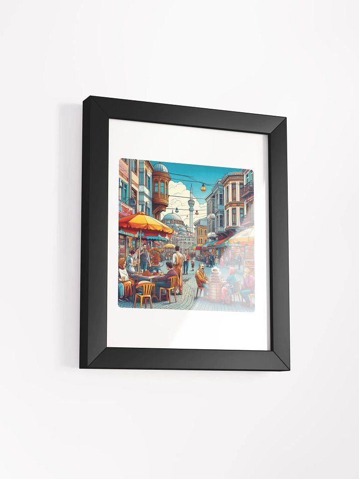 Cityscape Conversations Framed Poster | Ankara city Ai work product image (20)