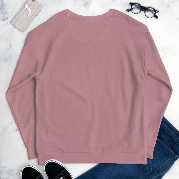 Plain Dusty Pink Soft Summer Unisex Recycled Polyester Heavyweight Premium Sweatshirt by Treasure Pie product image (2)