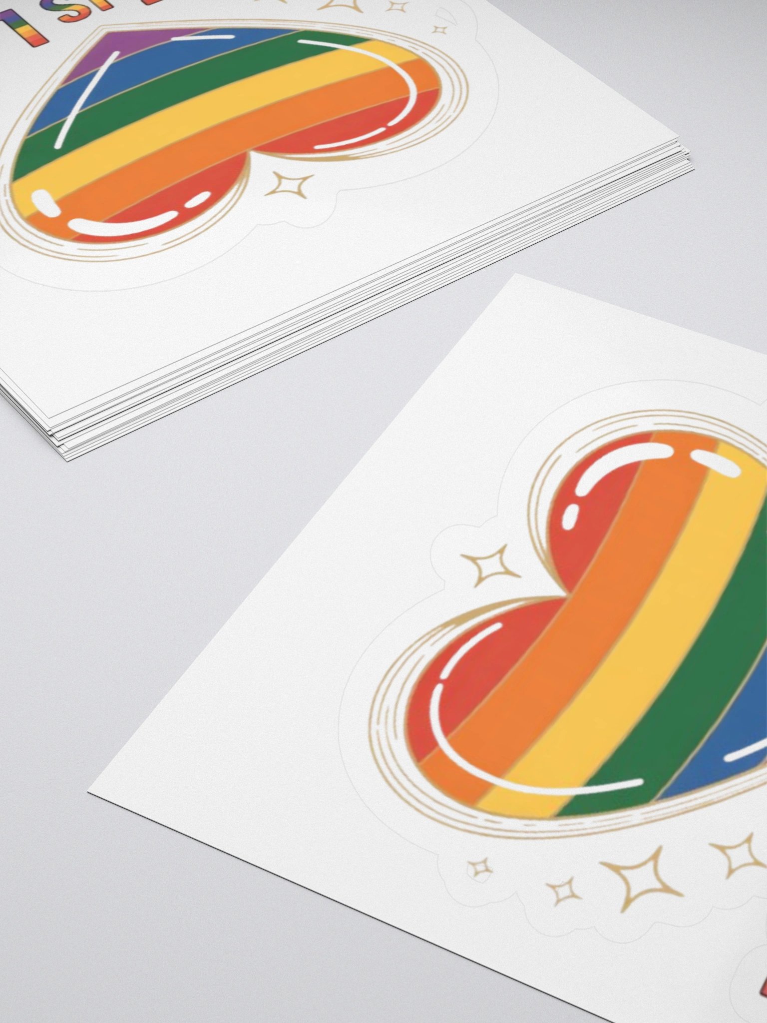 Exclusive 'Love is Love' Rainbow Heart Sticker – High-Quality Vinyl for Indoor Use product image (12)