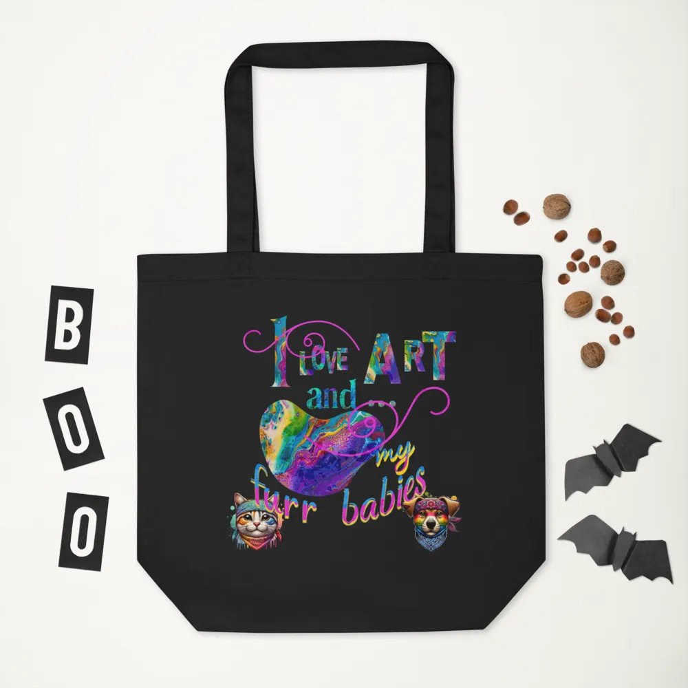 I Iove art and my furr babies bag product image (2)