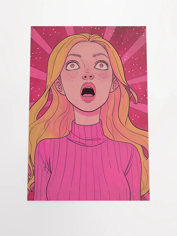 Surprised Pop Art Girl Poster product image (2)