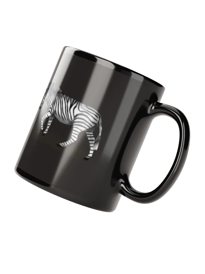 Striped Zebra Black Glossy Mug product image (4)