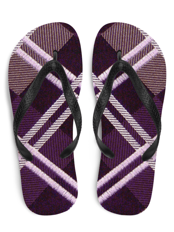 Purple Plaid Flip Flops product image (1)