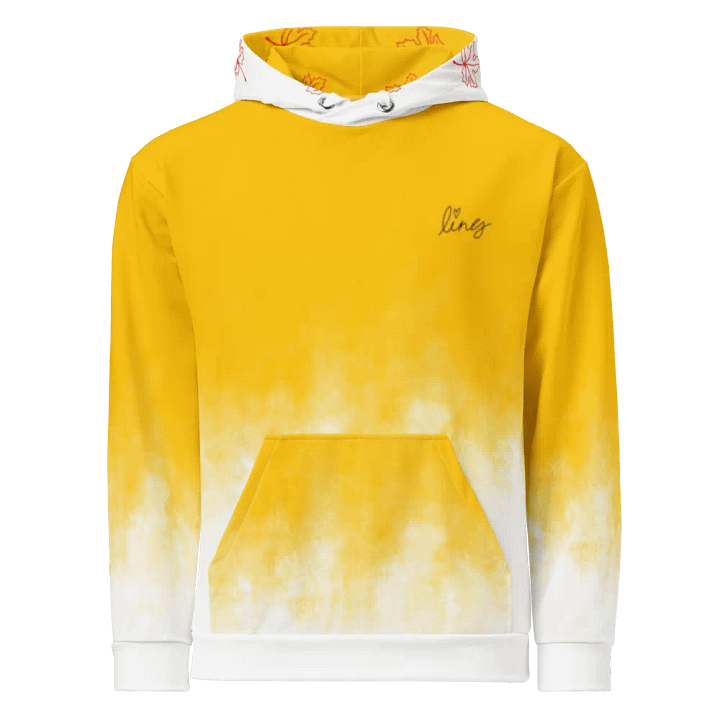 Lingling Kwong Maple Design Unisex Hoodie (Yellow & White) product image (1)