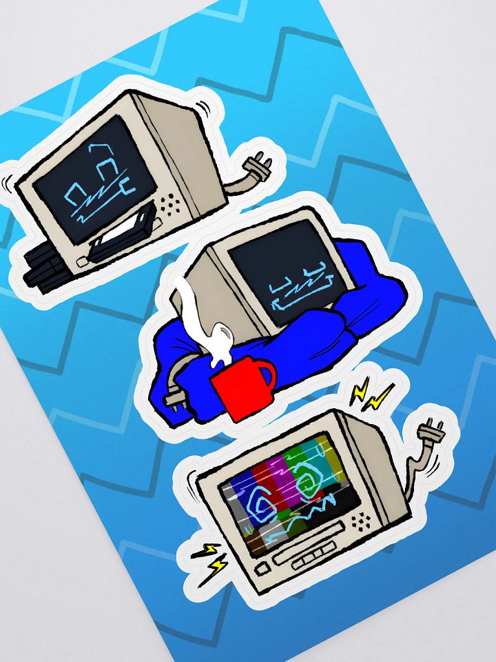 Hanging out with my TV: Sticker Sheet product image (1)