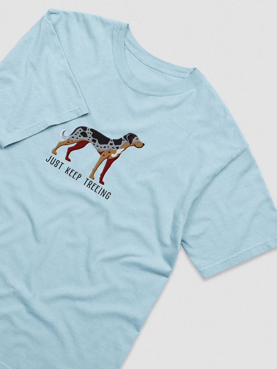 Just Keep Treeing T-Shirt(Embroidered) of a Catahoula Leopard Dog product image (43)