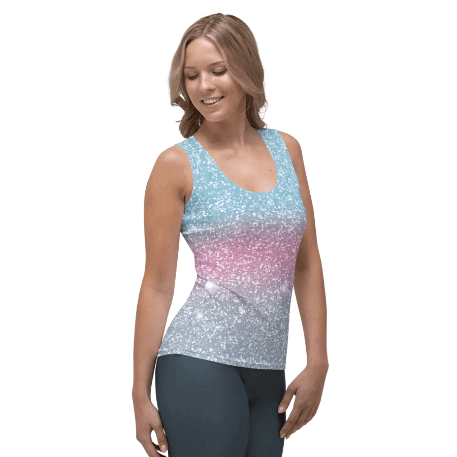 Glitter Unicorn Texture Design Tank Top (4) product image (6)