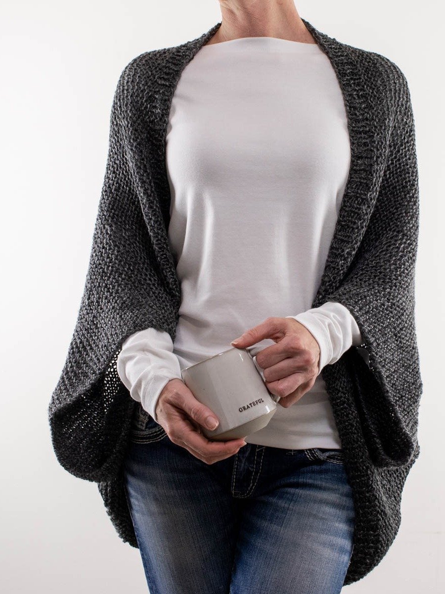 Garter Stitch Knitted Shrug Pattern - Slow Morning product image (1)