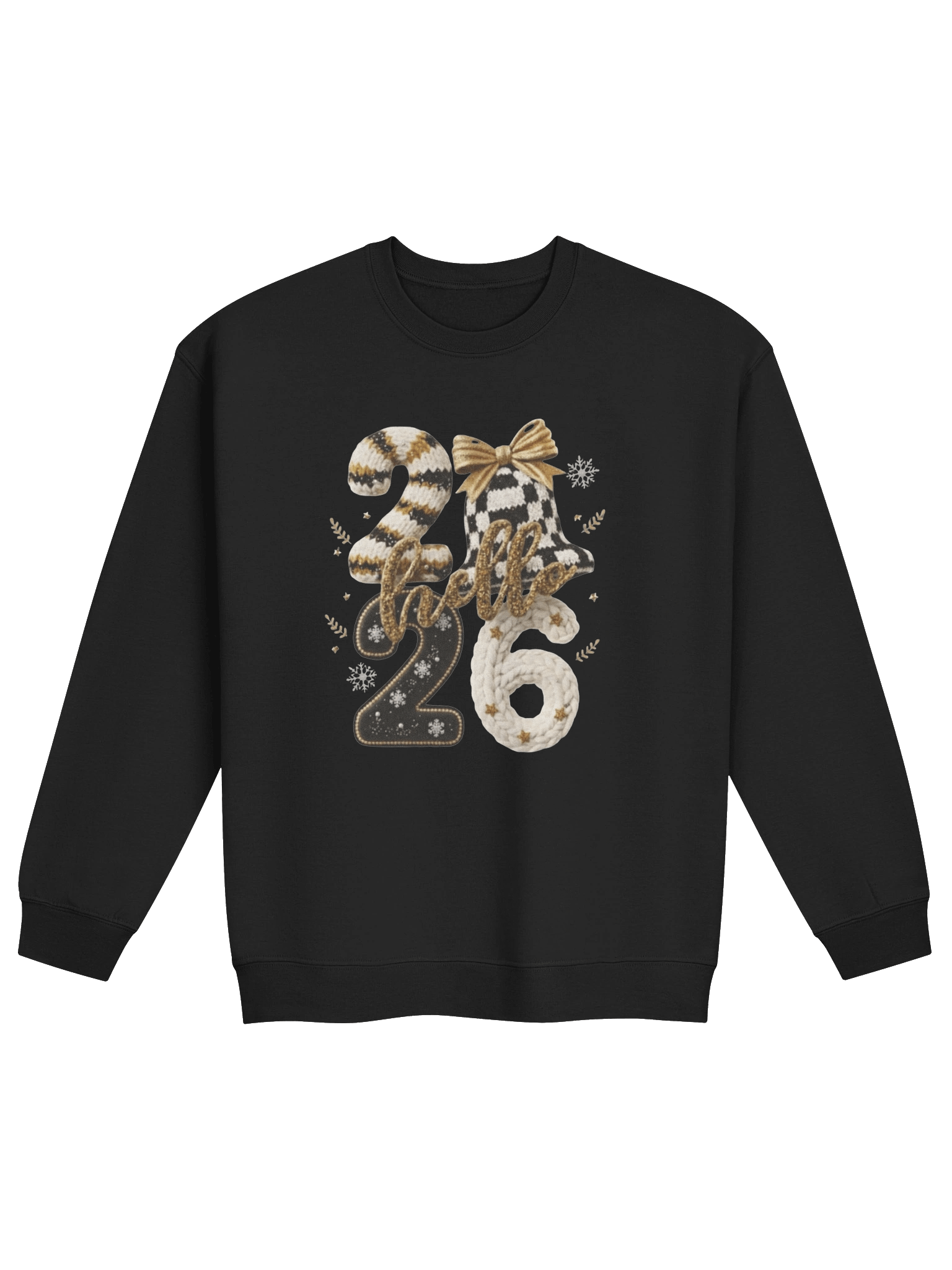 "Hello Bell" Knitted Pattern Sweatshirt | Cozy Gamer Gift Crewneck product image (2)