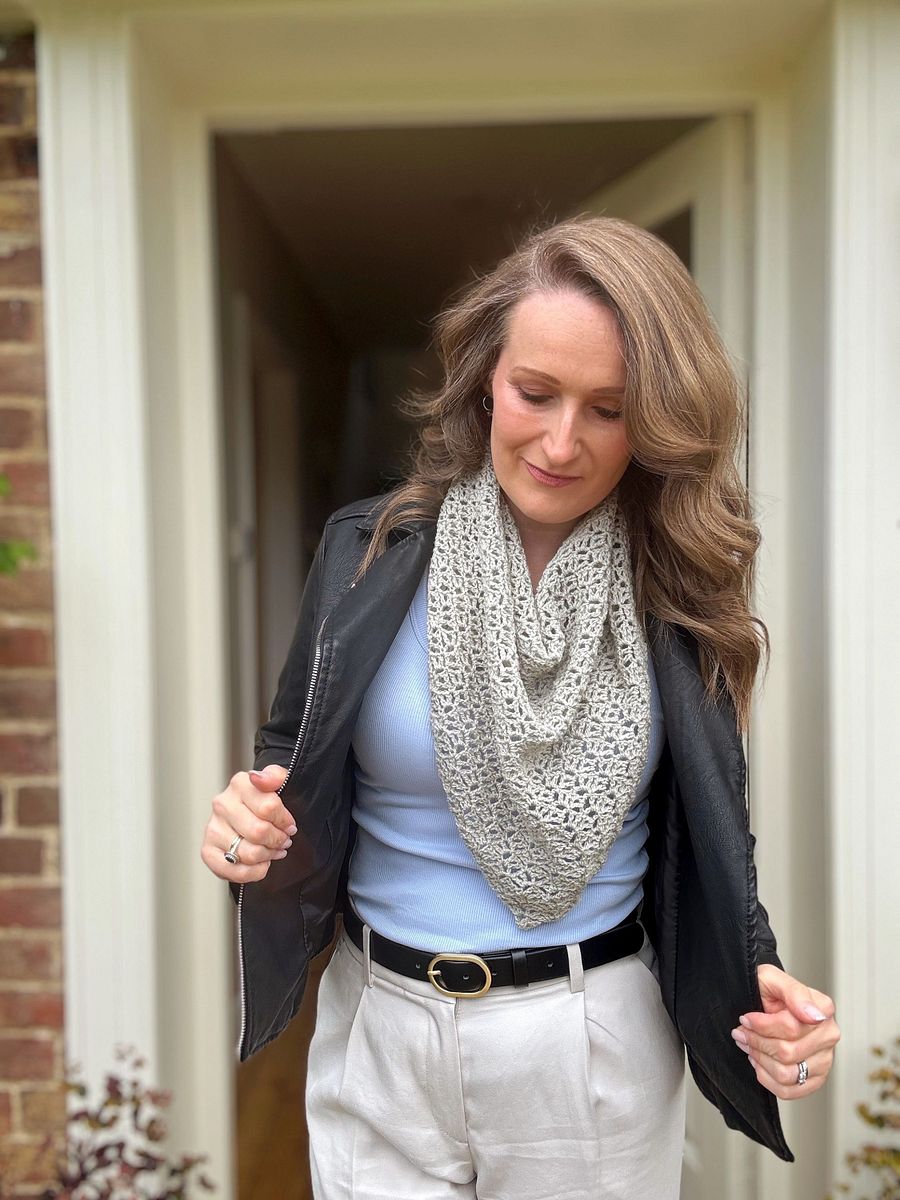 Serenity Shawl Triangle Modern Lace Crochet Pattern PDF product image (10)