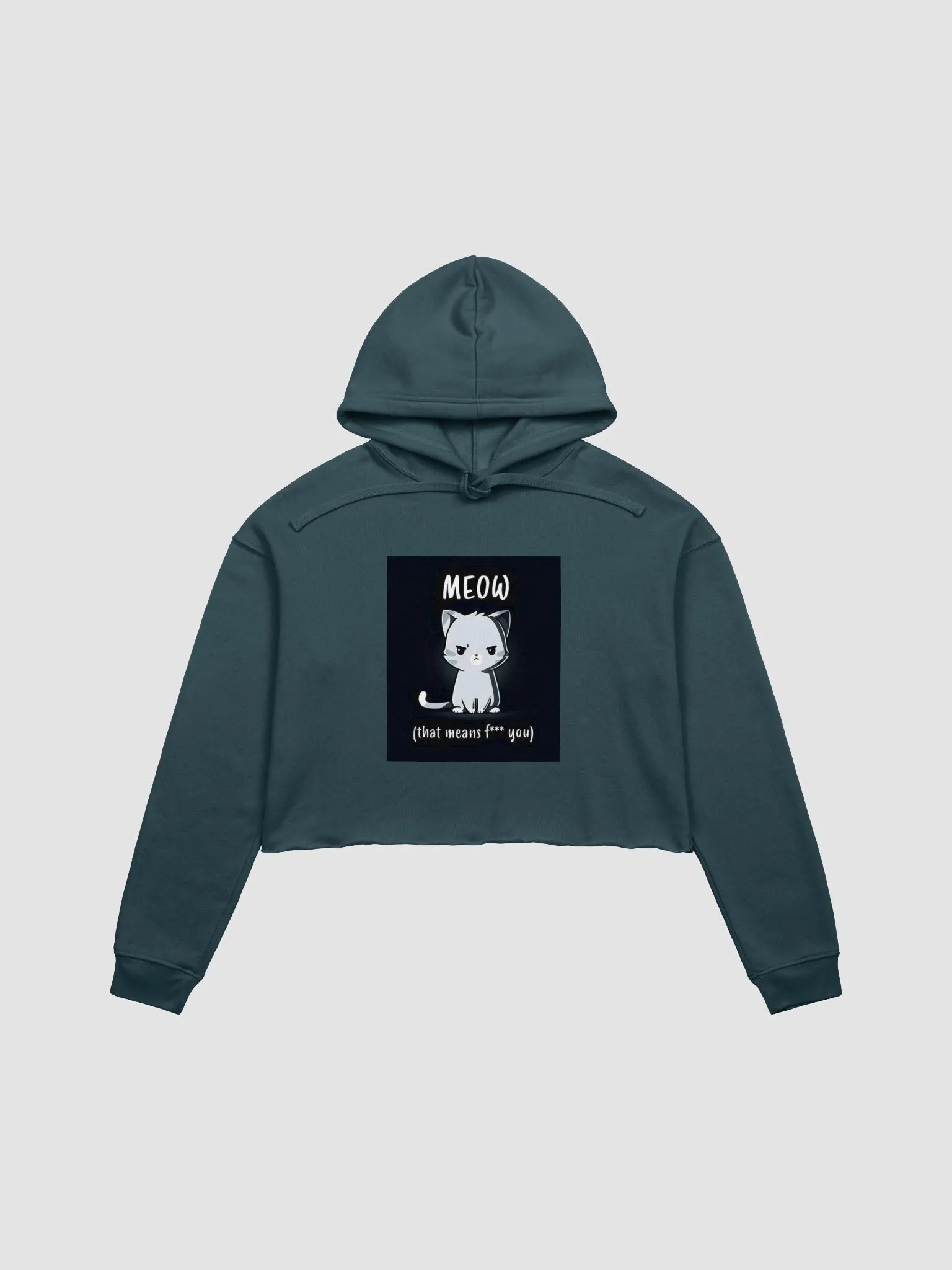Sarcastic Cat Crop Hoodie product image (2)