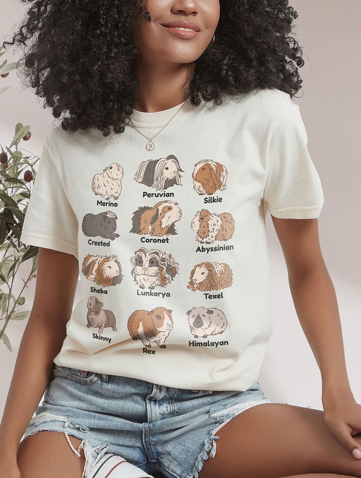 Types of Guinea Pigs T-Shirt | Cottagecore, Goblincore, and Dark Academia Shirt of Guinea Pigs product image (15)