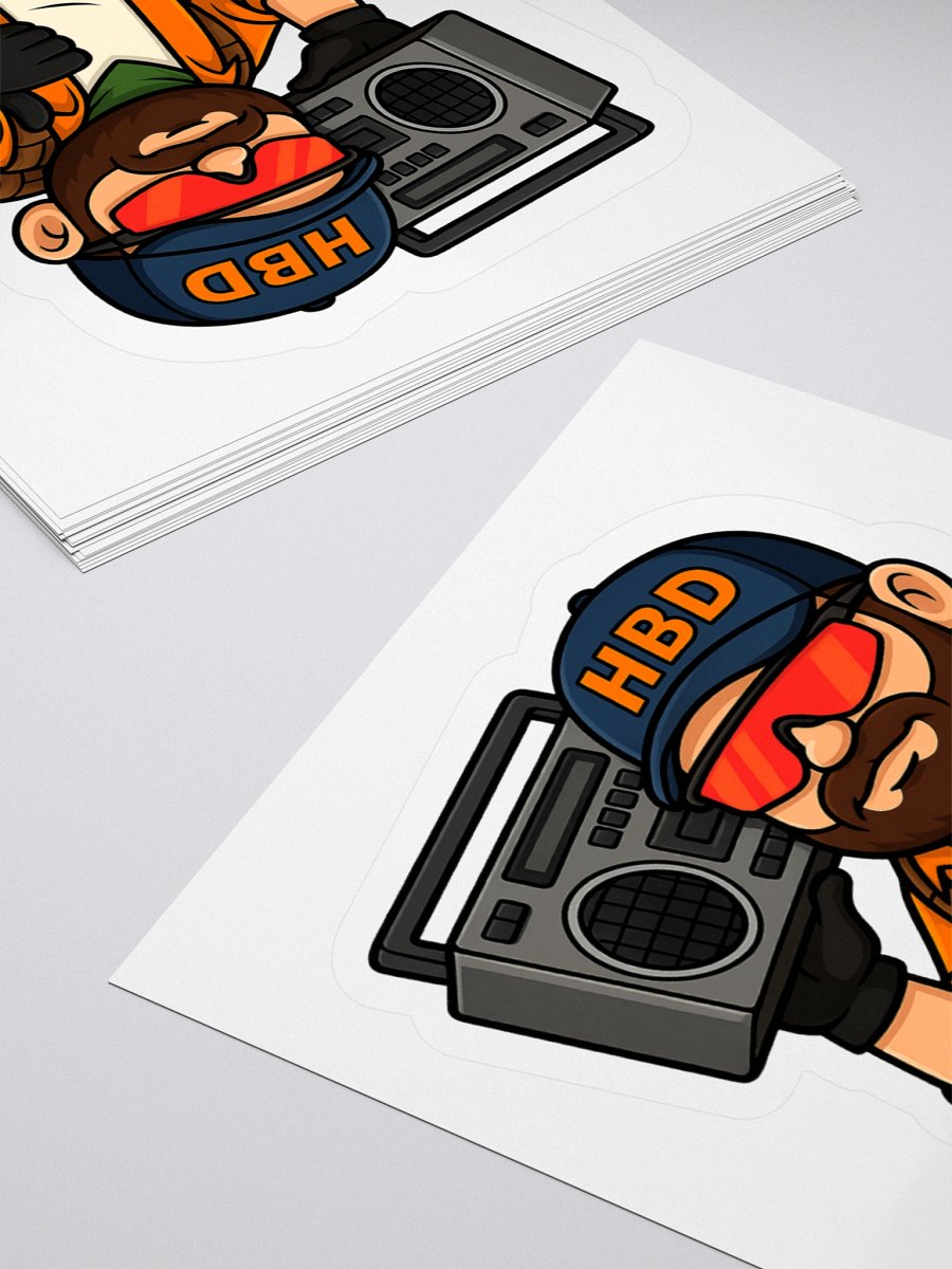 HBD Gaming Transparent Boombox Decal product image (11)