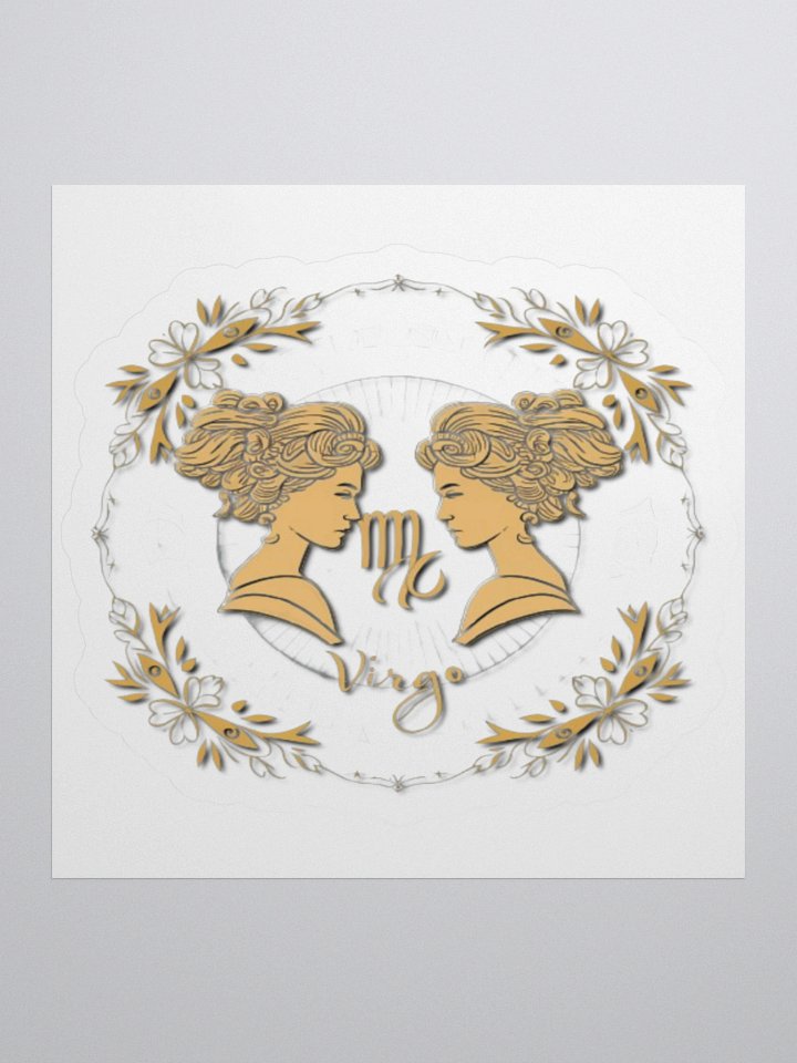 Virgo Zodiac Sticker - Elegant Female Profiles - Vinyl product image (3)