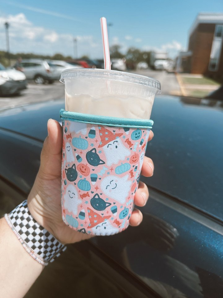 Orange Ghost Patterned Cup Sleeve product image (1)