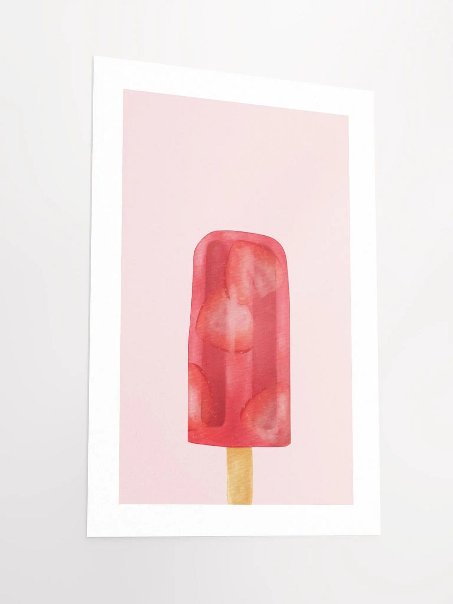 Minimalist Red Popsicle on Pink Background Wall Art product image (6)