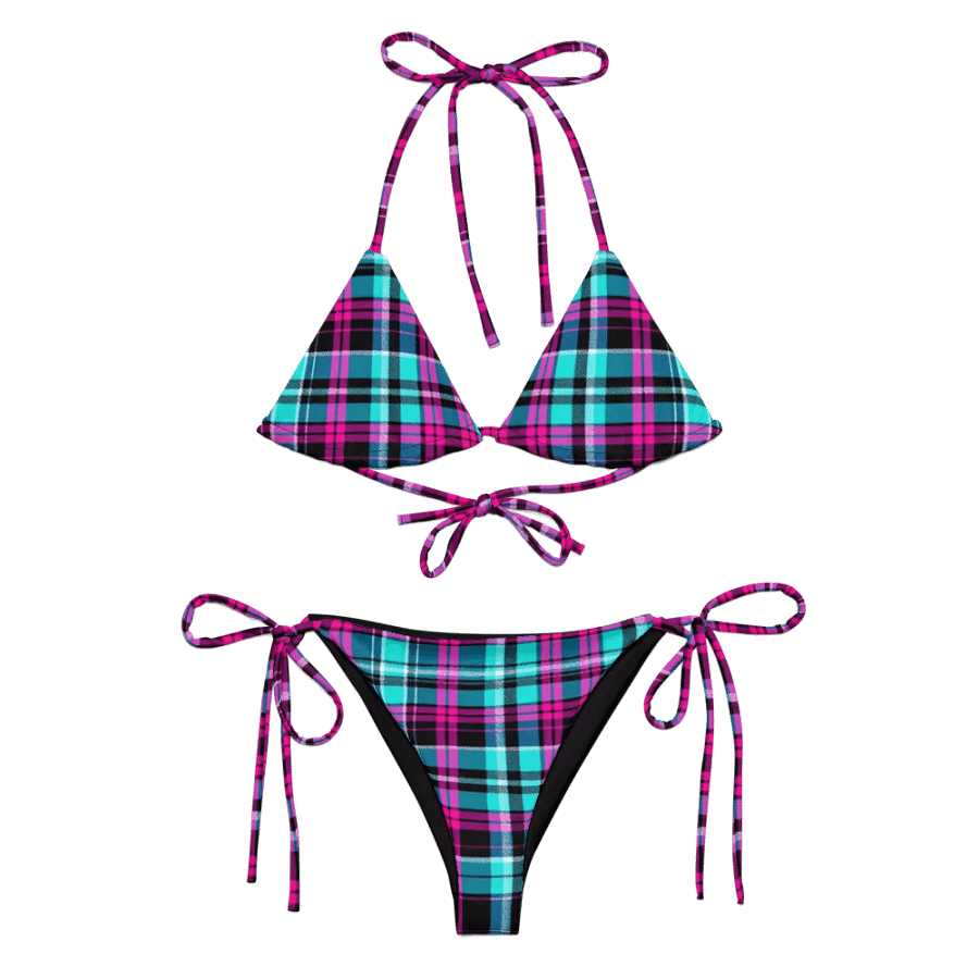 Plaid Fusion Paradise String Bikini product image (1)