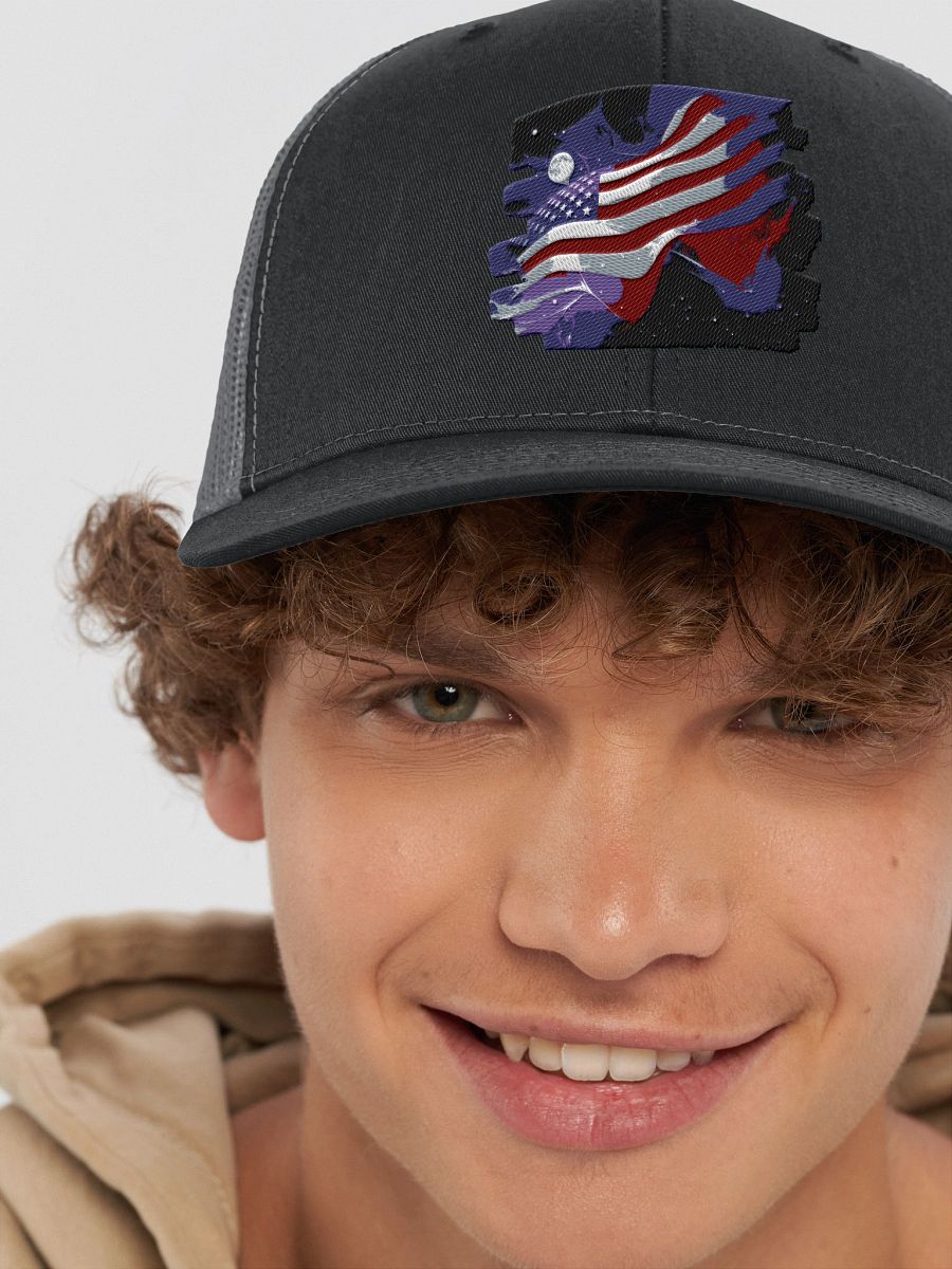 Flying High American Flag Richardson Trucker Hat product image (63)