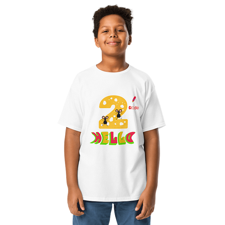 Cheesy Grade 2 Hello Kids T-Shirt product image (31)