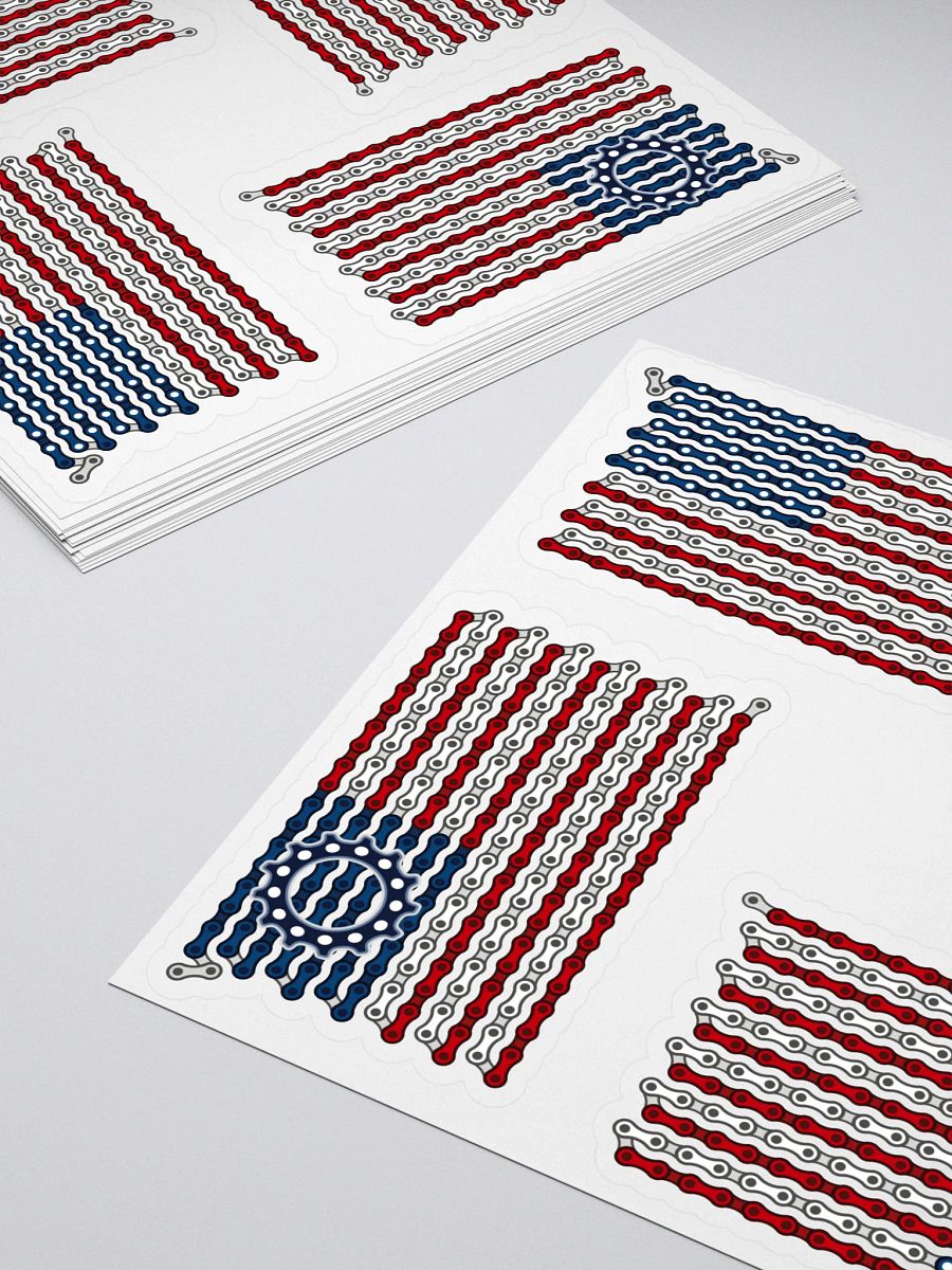 USA Dual Bike Chain Flag Sticker Set of 4 product image (4)