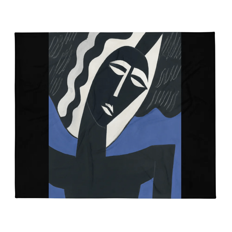 Soul Abstract Visage - Throw Blanket