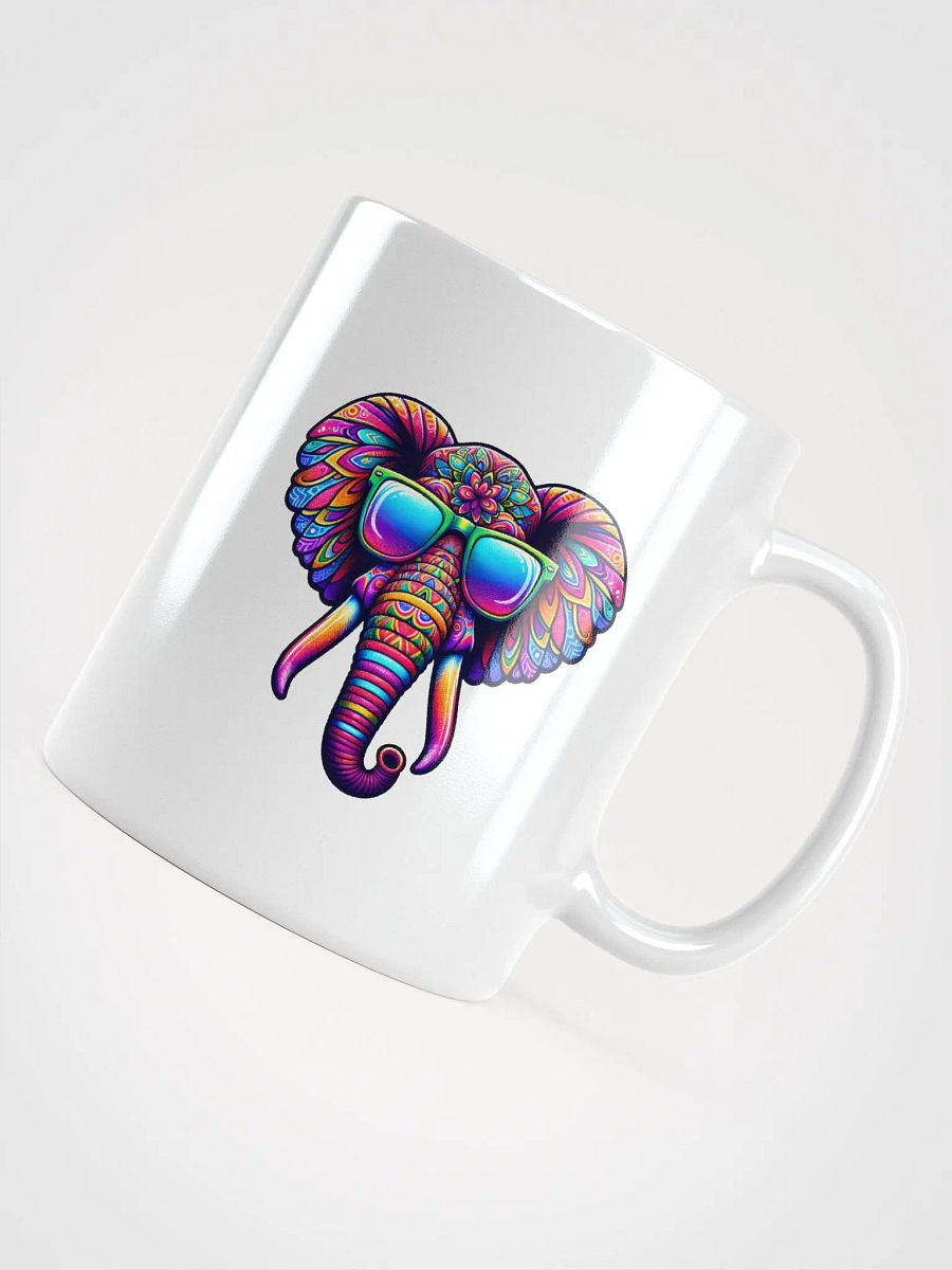 Psychedelic Elephant with Sunglasses Mug product image (4)