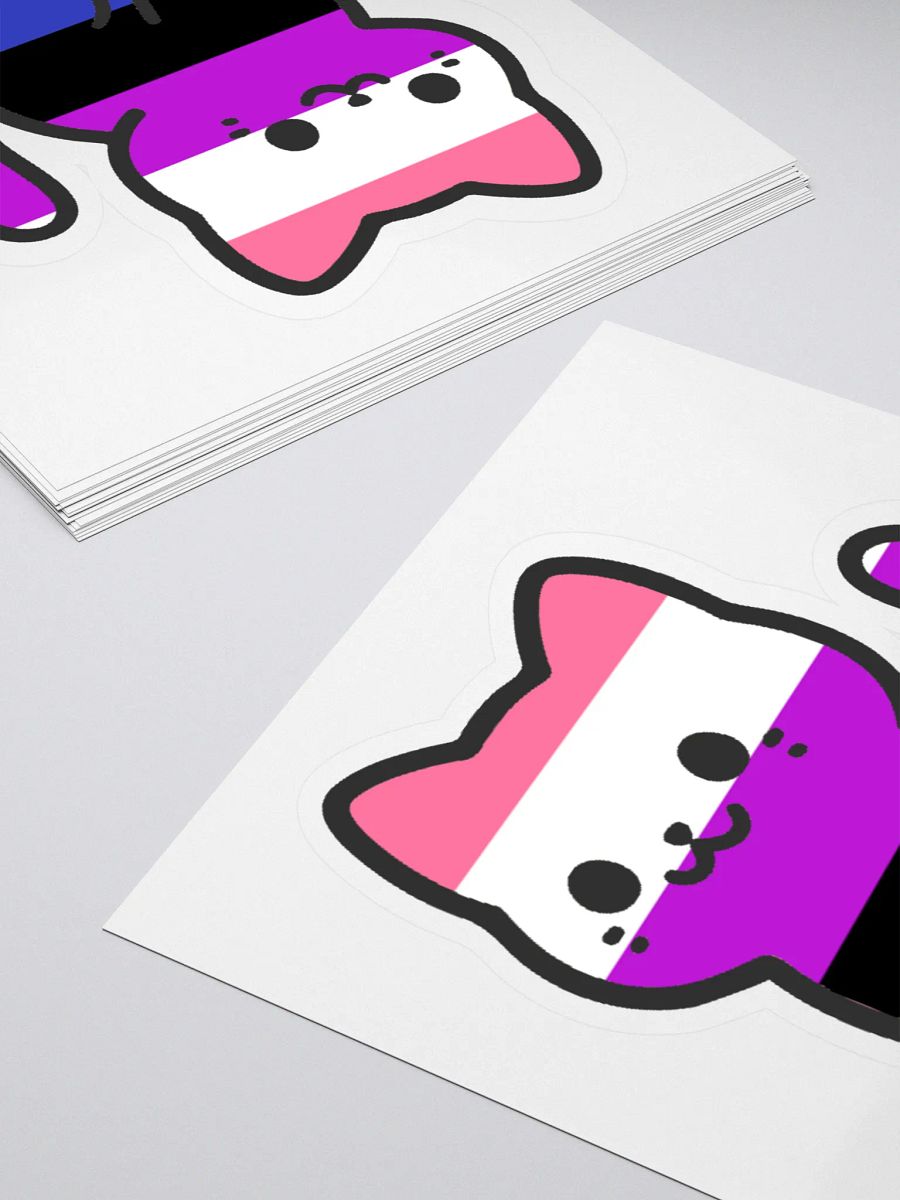 Genderfluid Pride Kitty Sticker product image (4)