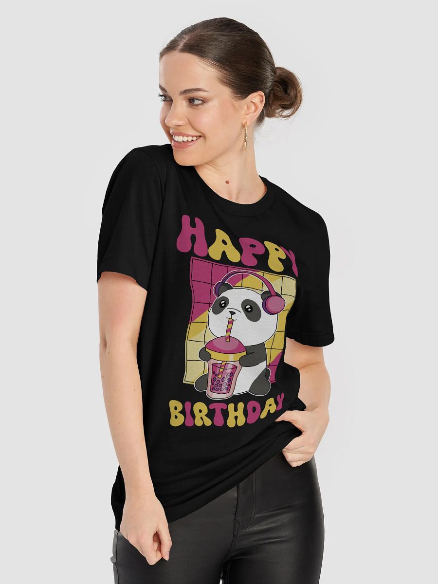 Happy Birthday (Panda With Bubble Tea) T-Shirt product image (40)