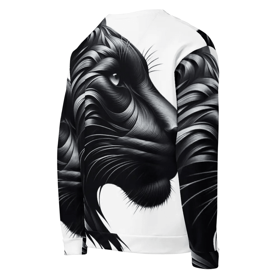Men's White Long Sleeve T-Shirt with All-Over Panther Mandala Design – Bold and Stylish! product image (11)