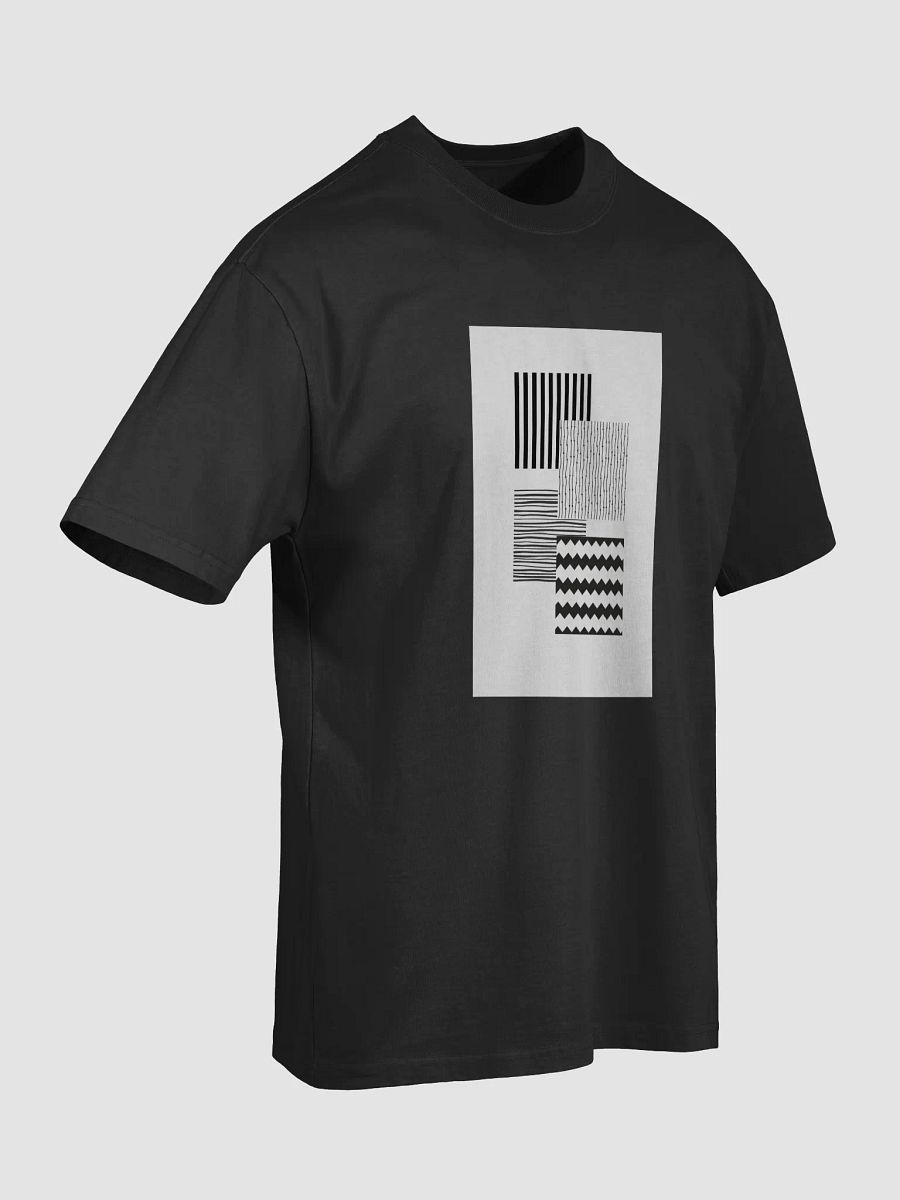 Geometric Monochrome Design on Premium Faded Logo T-Shirt product image (25)