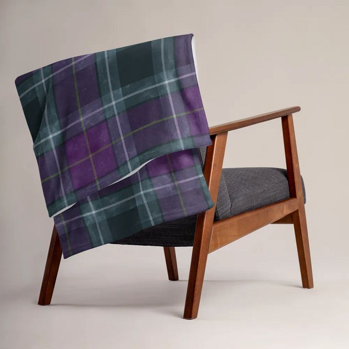 Purple/Green Plaid Blanket product image (2)