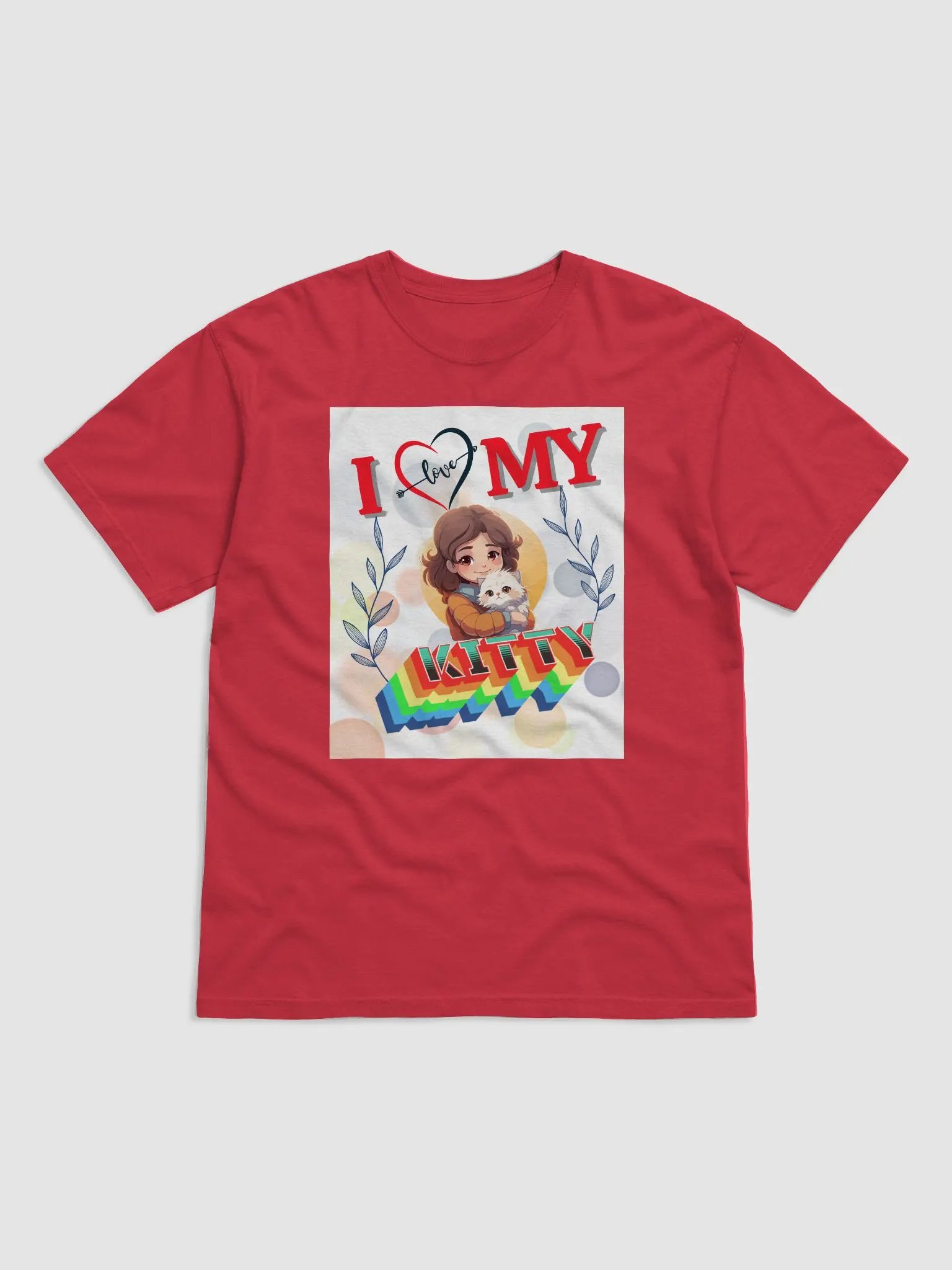 I Love my kitty design -Comfort Colors Garment-Dyed Heavyweight T-Shirt product image (1)