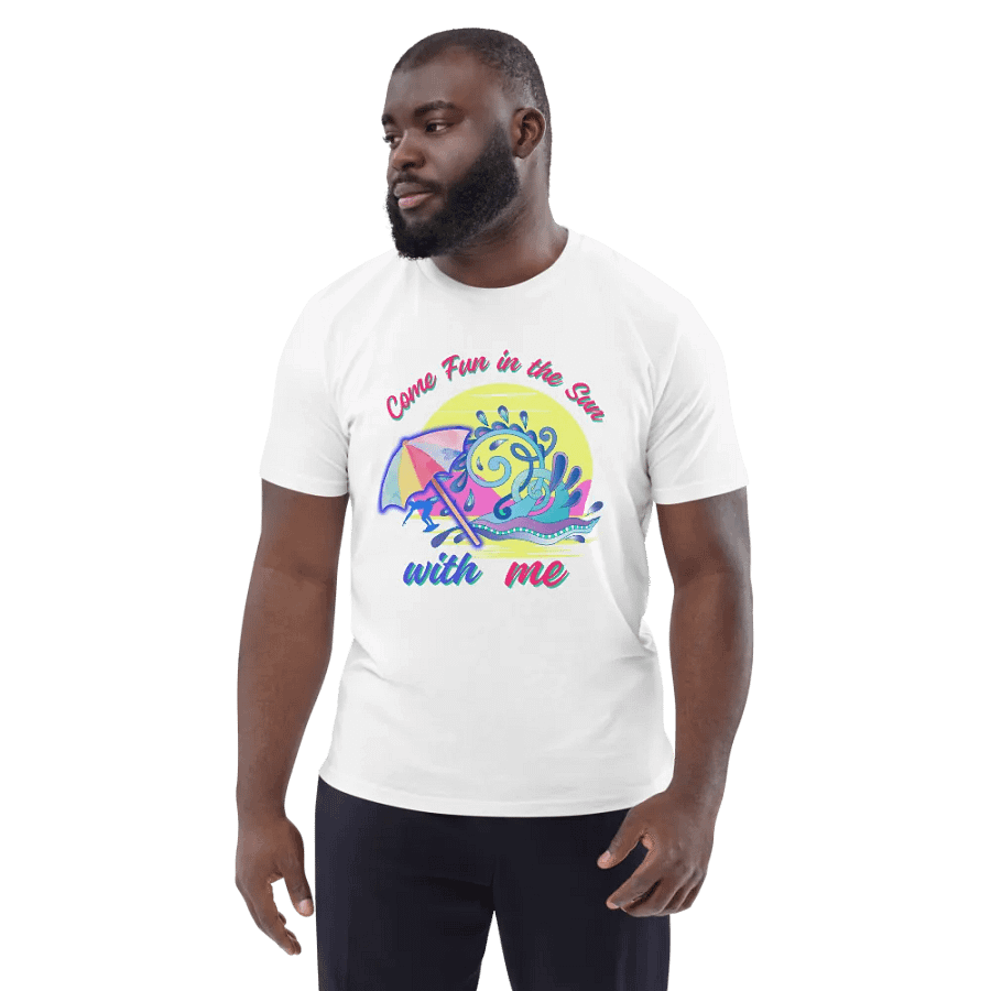 Supersoft  cotton T  shirt with holiday summer  vibes “ Come fun in the sun with me' Ideal holiday gift for men and ladies, dad, mom friendson or daughter product image (3)