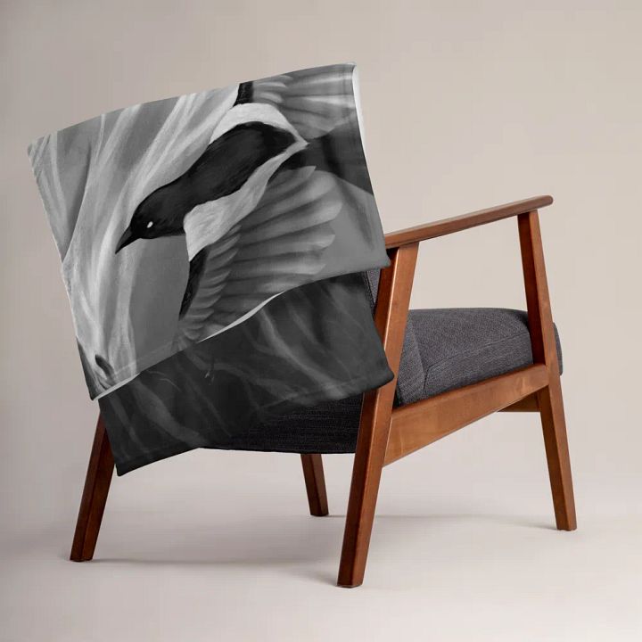 The Magpie Tree Throw Blanket product image (2)