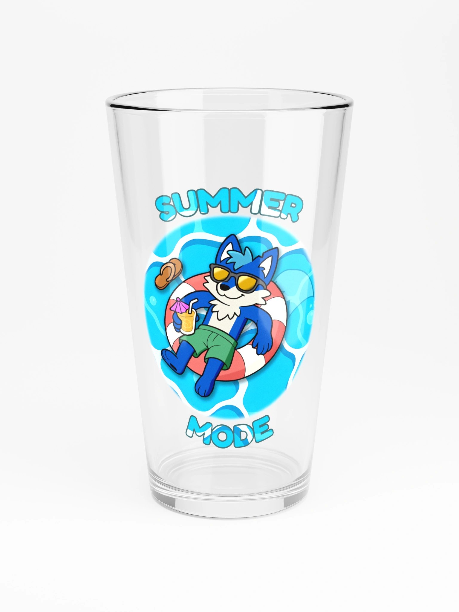 "Summer Mode" CobaltFox Pint Glass product image (3)