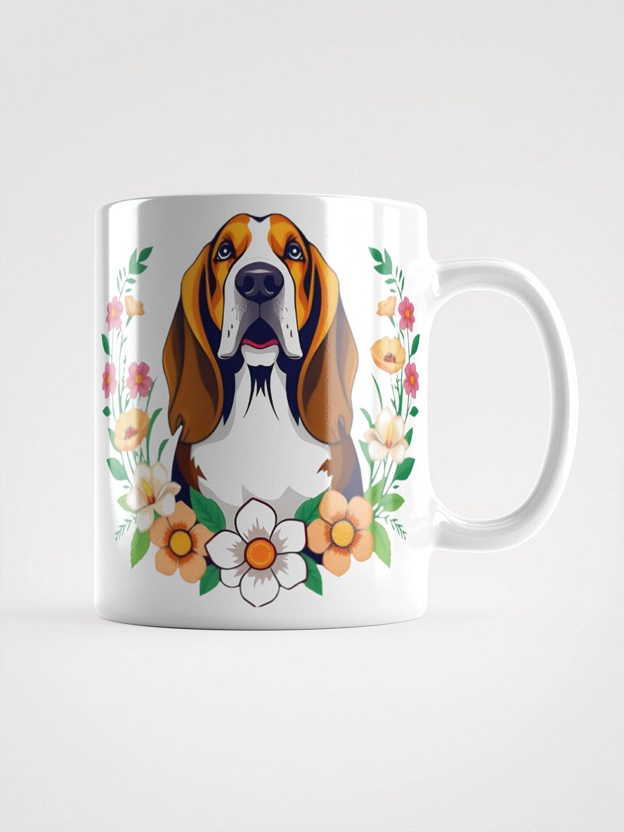 Floral Basset Hound Mug product image (1)