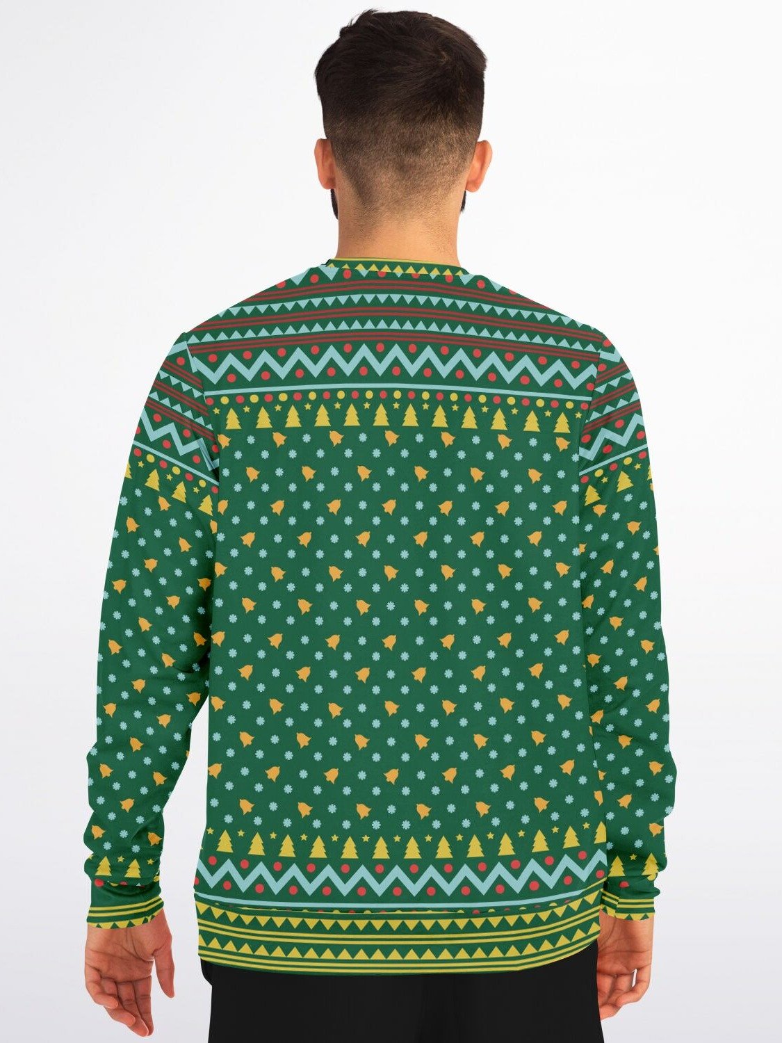 "Merry DeerMas" Ugly Christmas Sweater | Reindeer Holiday Sweatshirt | Festive Green Winter Party Outfit product image (6)