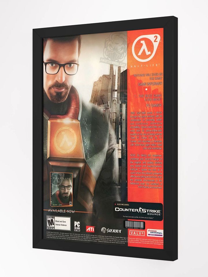 Retro Poster: Half-Life 2 Advertisement Poster from 2004. - Size 12" x 18" product image (1)