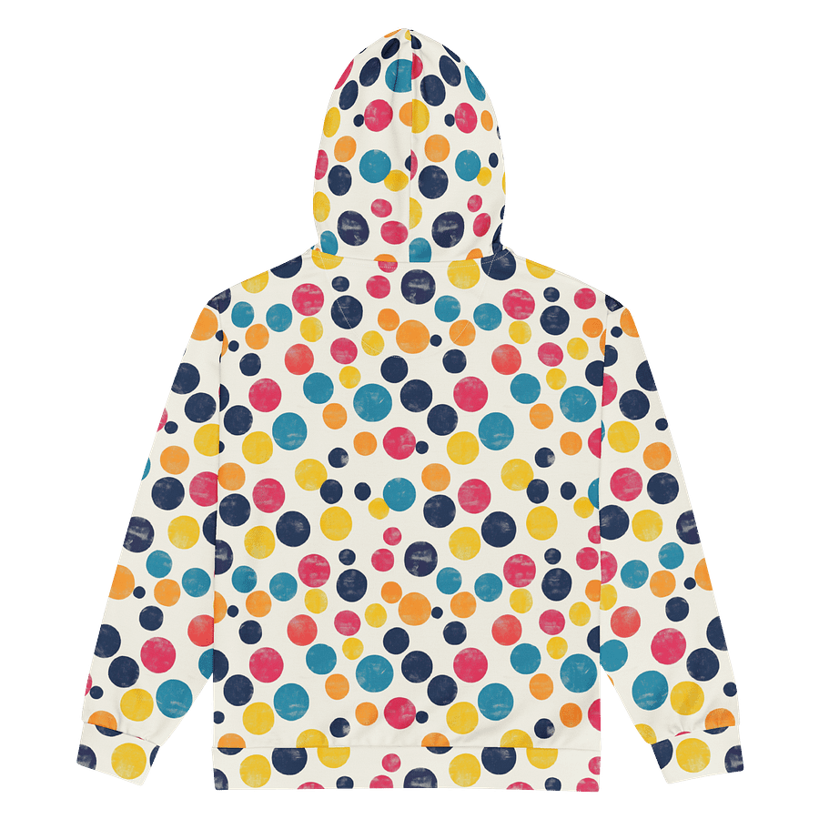 Polka Dot Illusion Vintage Retro Unisex Zip Hoodie product image (2)