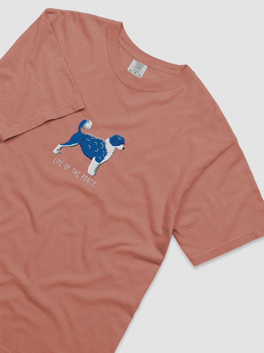 Life of the Portie T-Shirt(Embroidered) of a Portuguese Water Dog(Blue & White) product image (28)