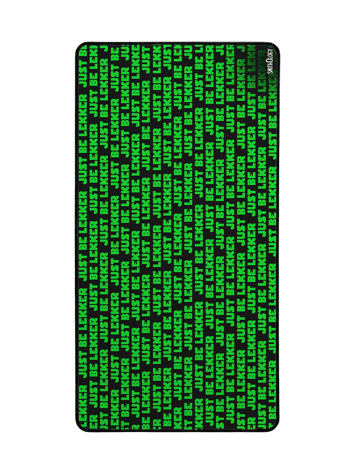 Smithology - "Just Be Lekker" Black/Green Gaming Mousepad product image (2)