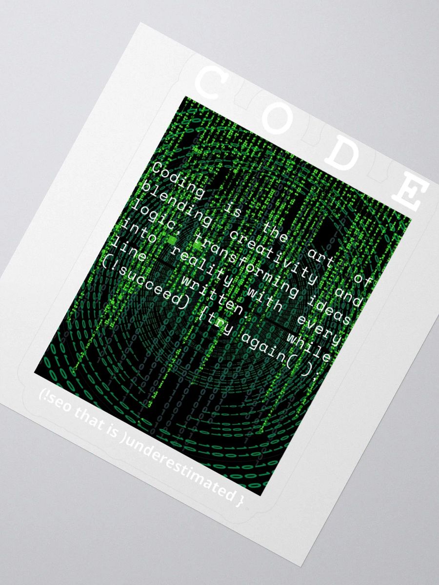 Code seo underestimated Creativity Kiss Cut Stickers product image (6)