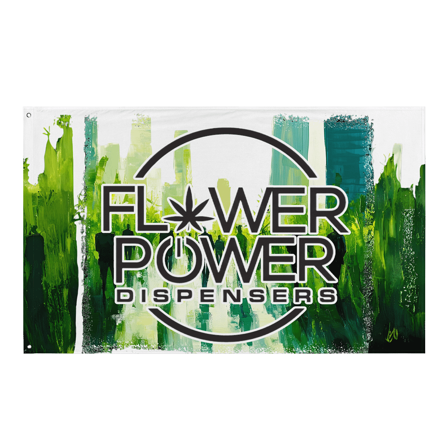Flower Power Flag (White Outline) product image (1)