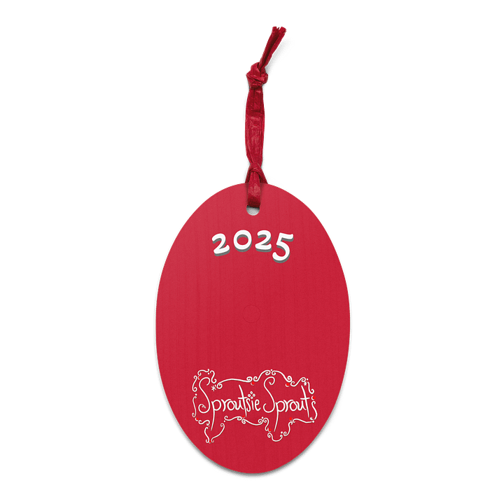 2025 Candycane Tentacle Heart Wooden Ornament product image (2)