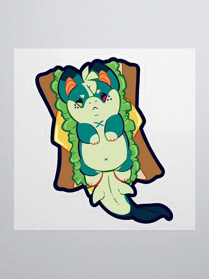 IDIOT SAMMICH Cork Sticker - 5"x5" product image (1)