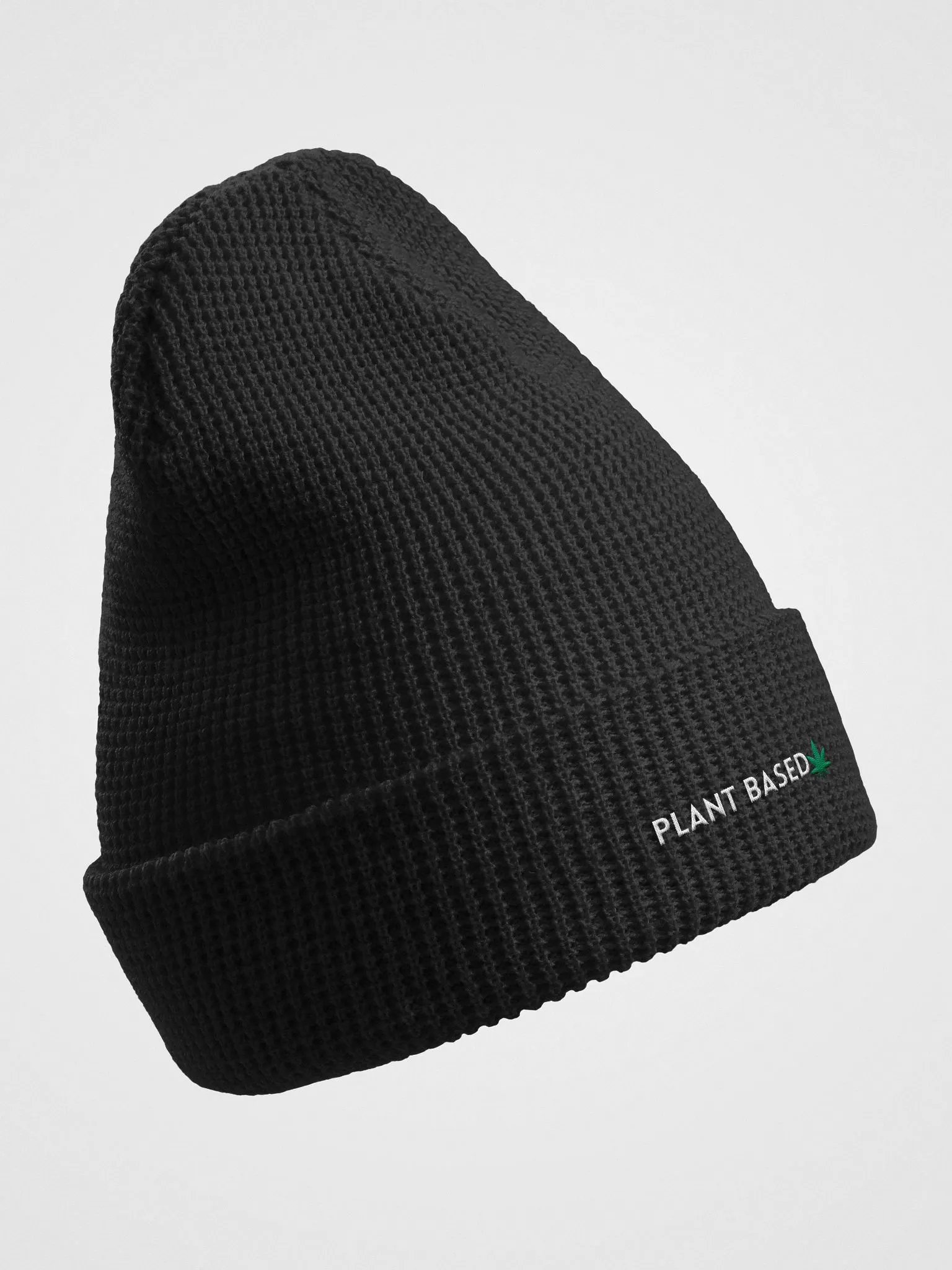 'plant based' waffle beanie product image (6)
