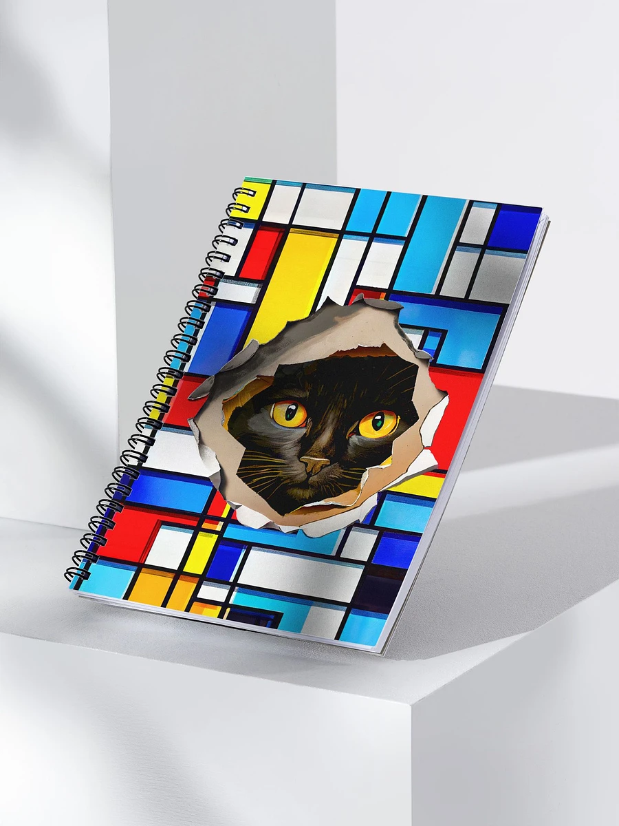 Overly Curious Black Cat Spiral Notebook product image (3)