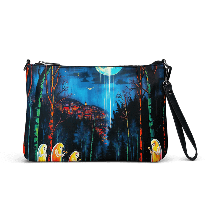 premium faux leather Charcoal Charm All-Over Crossbody product image (1)