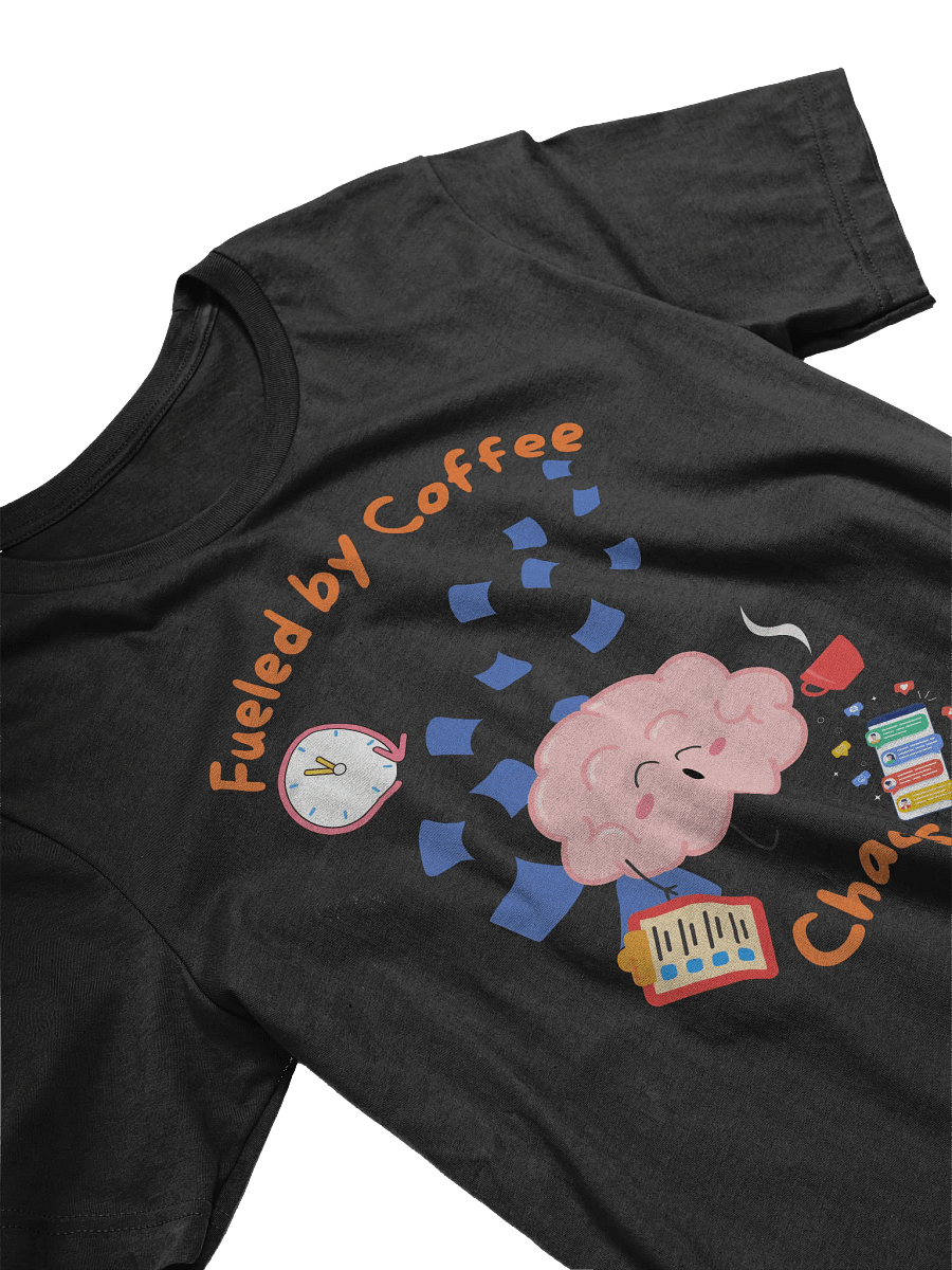 Coffee-Fueled Chaos Brain Cartoon T-Shirt product image (9)