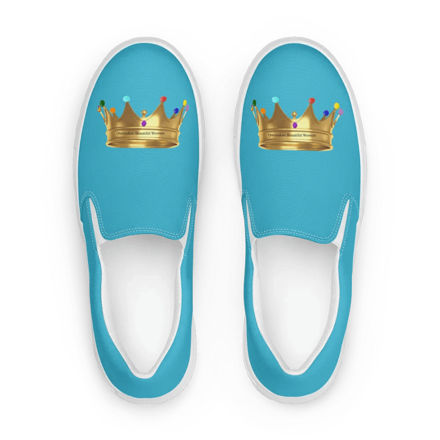 Queendom Beautiful Women Crown Canvas Shoes /Turquoise(TM) product image (1)